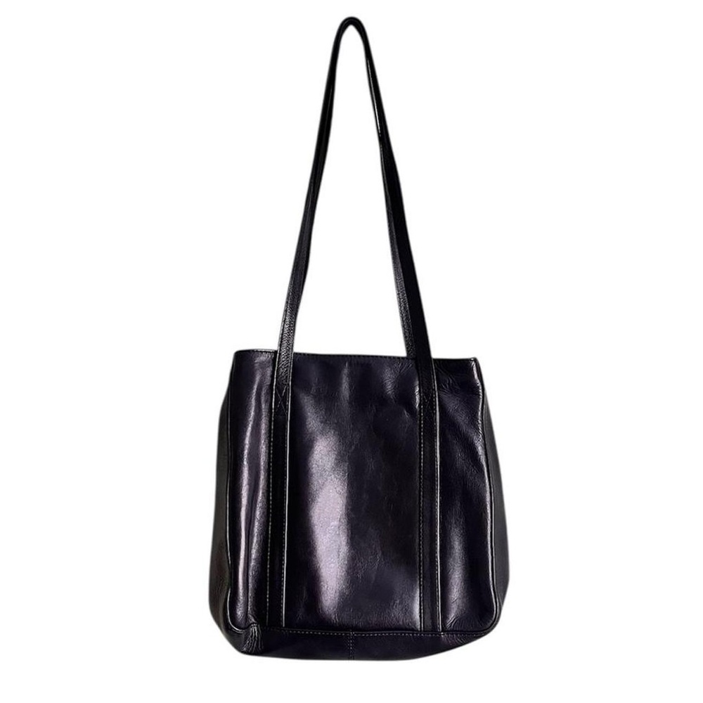 Vintage Black Leather Shoulder Bag